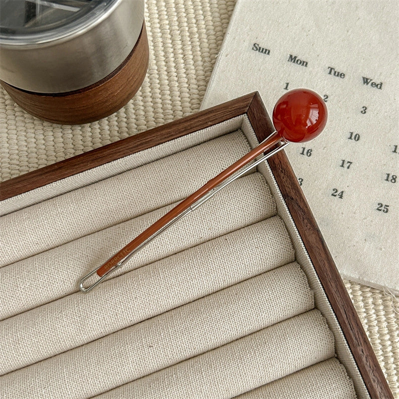 Cute Minimalist Women’s Solid Color Arylic Hair Clip