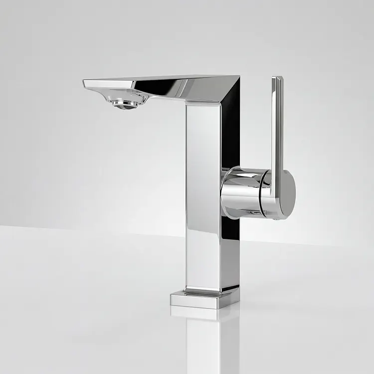 EVERSTEIN Single Hole Bathroom Sink Faucet with Side Handle Polished Chrome