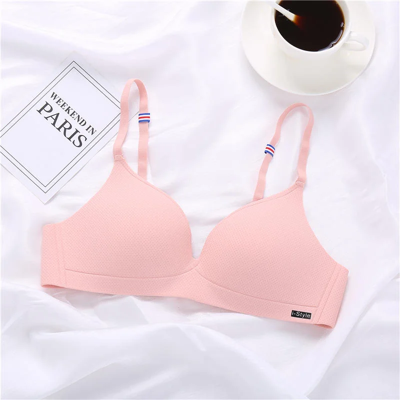 Billionm Bra Women Brassiere Bralette Sexy Breathable Female Solid Color Lingerie Ultra-thin Wireless Bras for Girl AB Small Cup