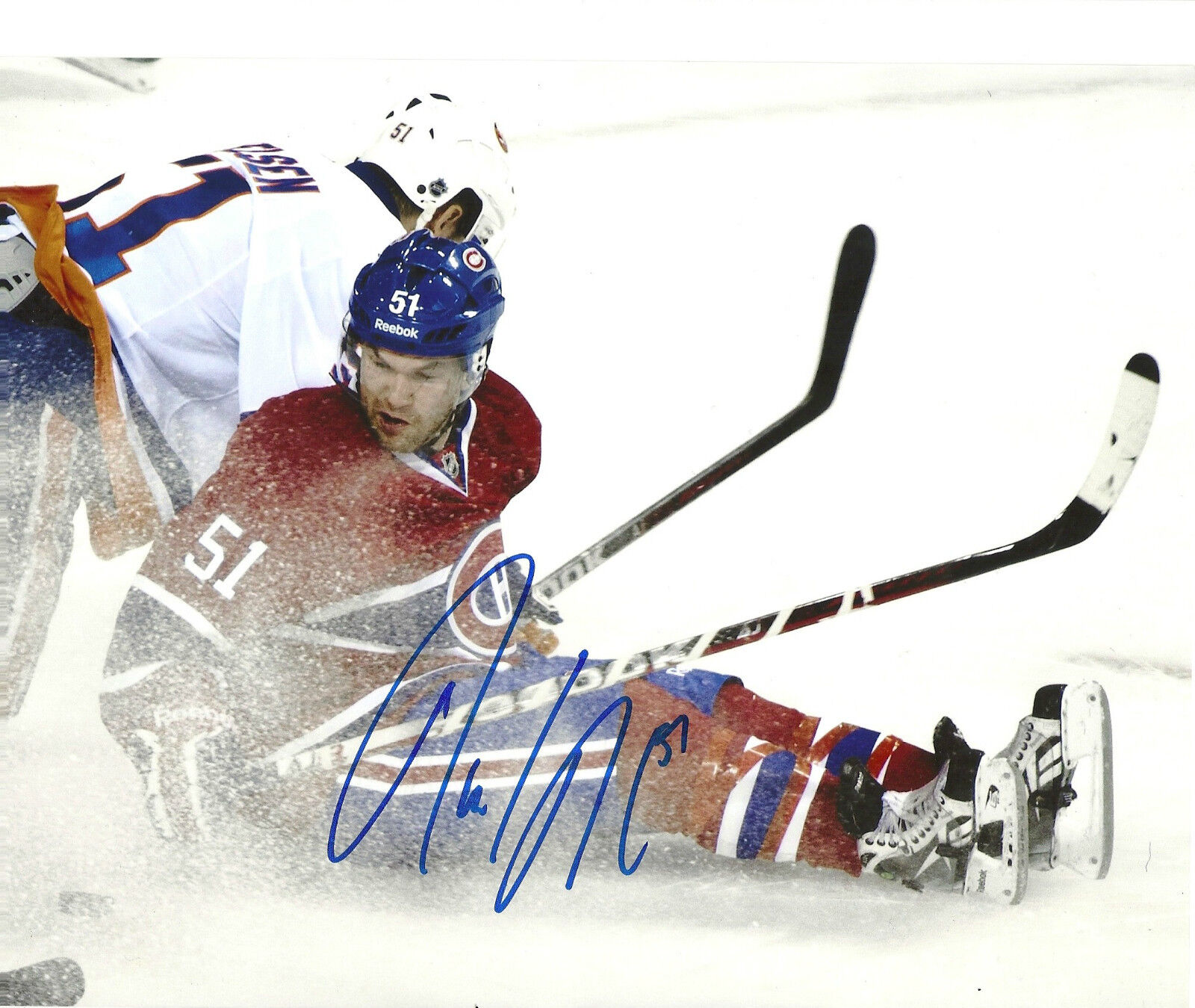 DAVID DESHARNAIS MONTREAL CANADIANS SIGNED 8X10 Photo Poster painting 1