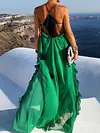 Loose Backless Condole Belt Maxi Dress