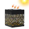 Solar Powered Deck Step Stair Lights Mandalas Theme Waterproof Fence Light Decorative Mandalas Lights for Garden Post Patio Backyard Yard Decor