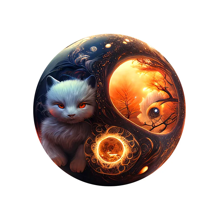 Ericpuzzle™ Ericpuzzle™Blood Moon Cat Wooden Jigsaw Puzzle