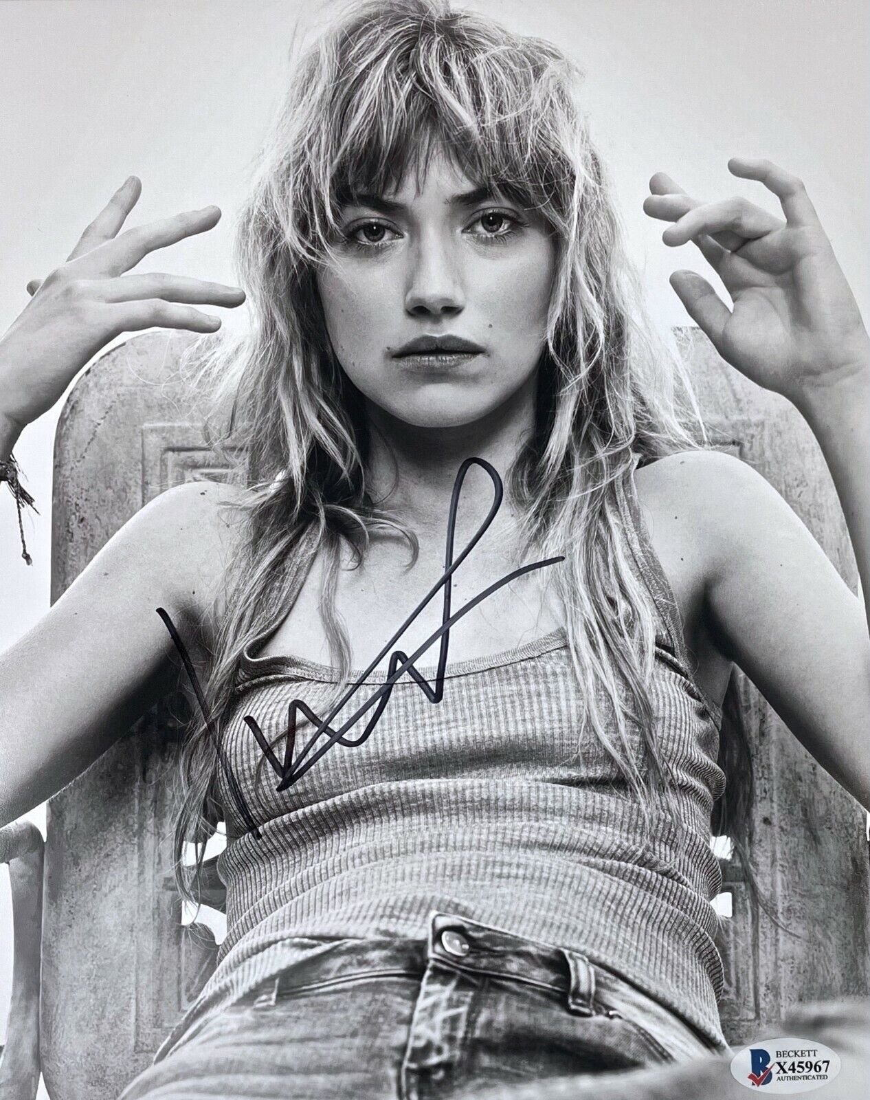 IMOGEN POOTS Autograph SIGNED 8x10 Photo Poster painting FRIGHT NIGHT VIVARIUM BECKETT CERT