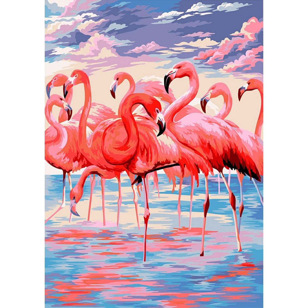 Diamond Painting-5D Full Round Drill Flamingos