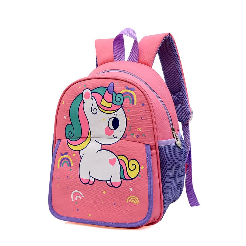Cartoon Unicorn Dinosaur Shark Lion School Backpack Toddler Backpack Lightweight Bag 12 inches for Boys Girls