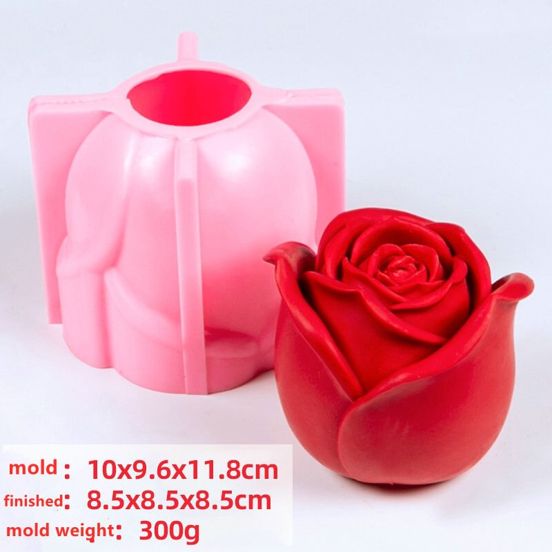 Big Rose Flower Silicone Soap Mold