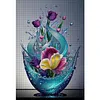 Water Drop Flowers-11CT Stamped Cross Stitch 40*60cm  tapestrymarket
