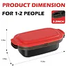 Microwave Egg Cooker & Microwave Grill Pan 3 Pcs with Lid for Grilling, Browning, and Crisping Vegetables, Sandwich, & Meat, Microwave Nonstick Cookware for Quick, Healthy Meals