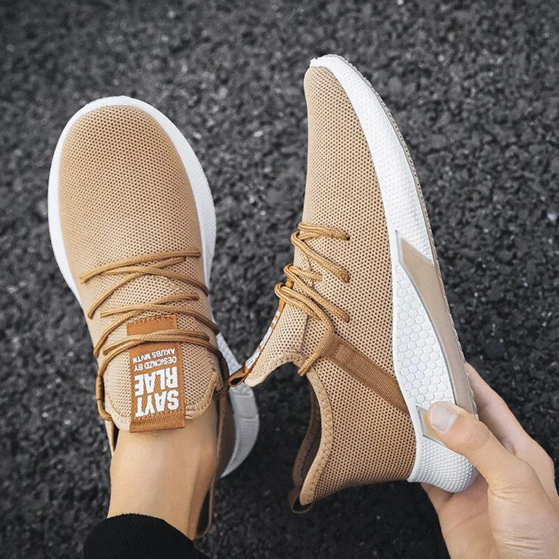 breathable men sneakers mesh casual shoes for men lace up walking shoes outdoor male trainers fashion tenis masculino