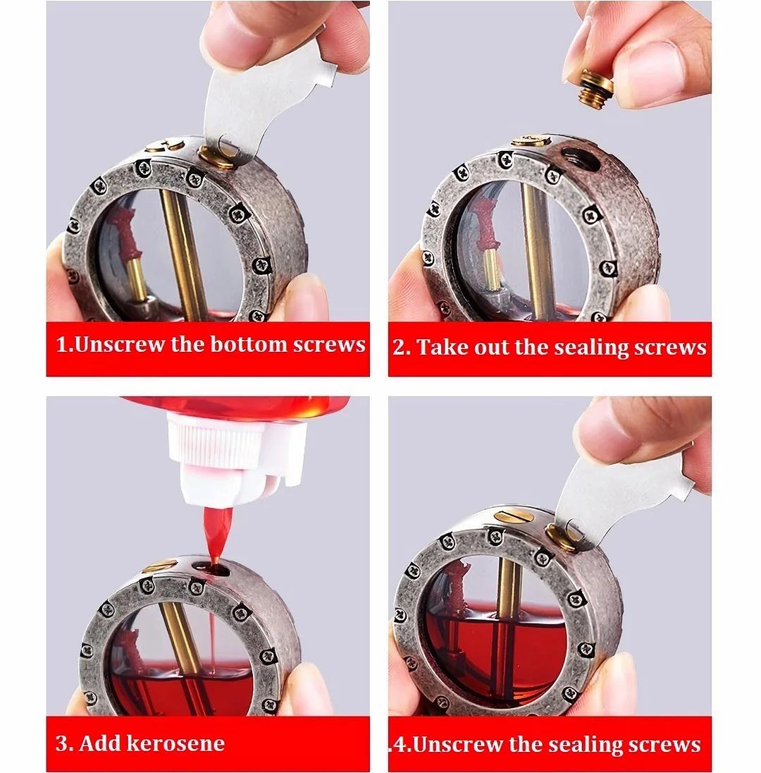 ✨Vintage Trench Transparent Kerosene Antique Steampunk Lighter