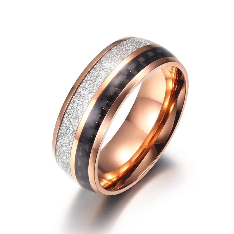 Minimalist Color Block 304 Stainless Steel Women’s Rings