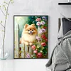 Flowers Pomeranian-11CT Counted Cross Stitch 40*50cm/15.75*19.69in