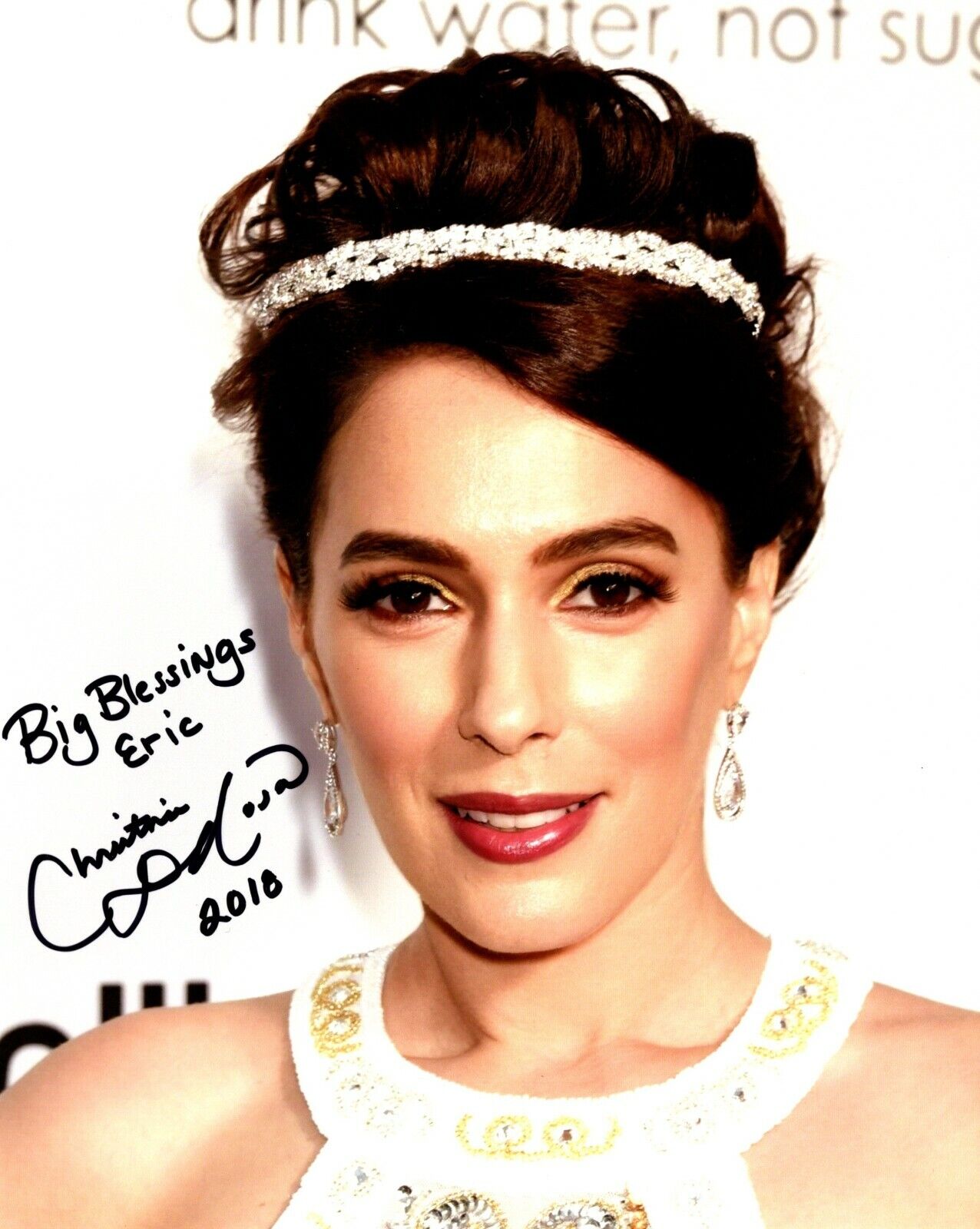 TO ERIC - Christina De Rosa Signed - Autographed Actress 8x10 inch Photo Poster painting + COA