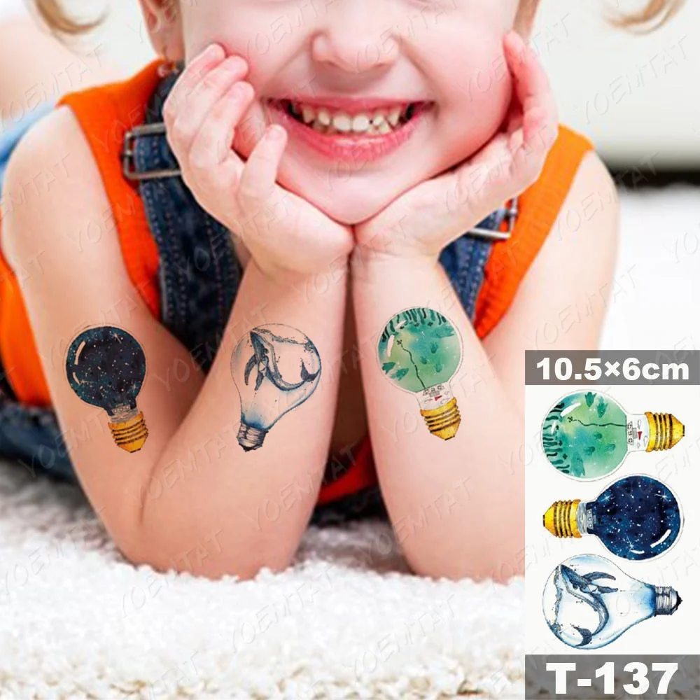 Waterproof Temporary Tattoo Sticker Moth Butterfly Wolf Snake Deer Panda Animal Flash Tatto Women Men Kids Body Art Fake Tattoos