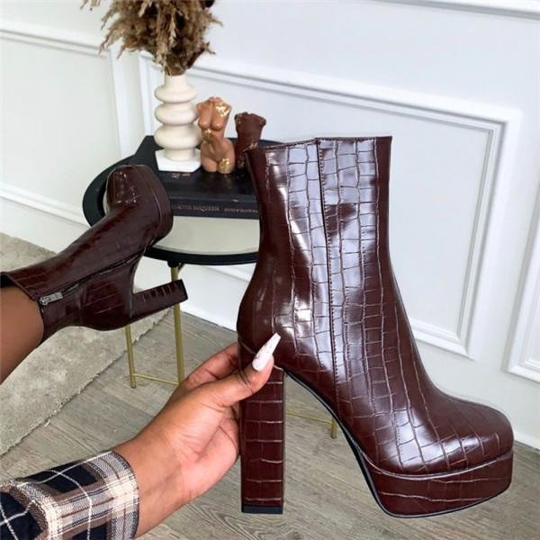 kovogue Platform High Heel Aura Boots