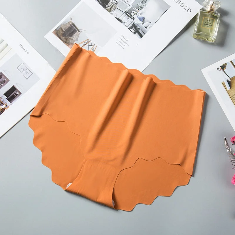 1pcs High Rise Seamless Panties For Woman Underwear Briefs Wave Solid Female Panties New Underwear Seamless Panties For Ladies