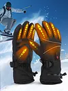 Electric Heating Gloves Rechargeable Windproof Hand Warmer Ski Thermal Gloves