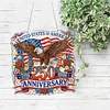 Diamond Painting Single-Sided Acrylic Flag and USA 250th Hanging Pendant Sun Catcher for Home Garden Wall Door