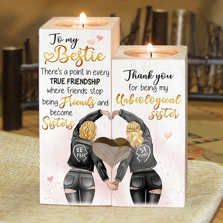To My Bestie - In Every True Friendship- Candle Holder