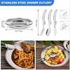 Camping Cookware Mess Kit Serves for 2-3 Person for Hiking Picnic (Green)