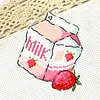 Strawberry Milk Fridge Magnet Cross Stitch Kit Holiday Gifts tapestrymarket