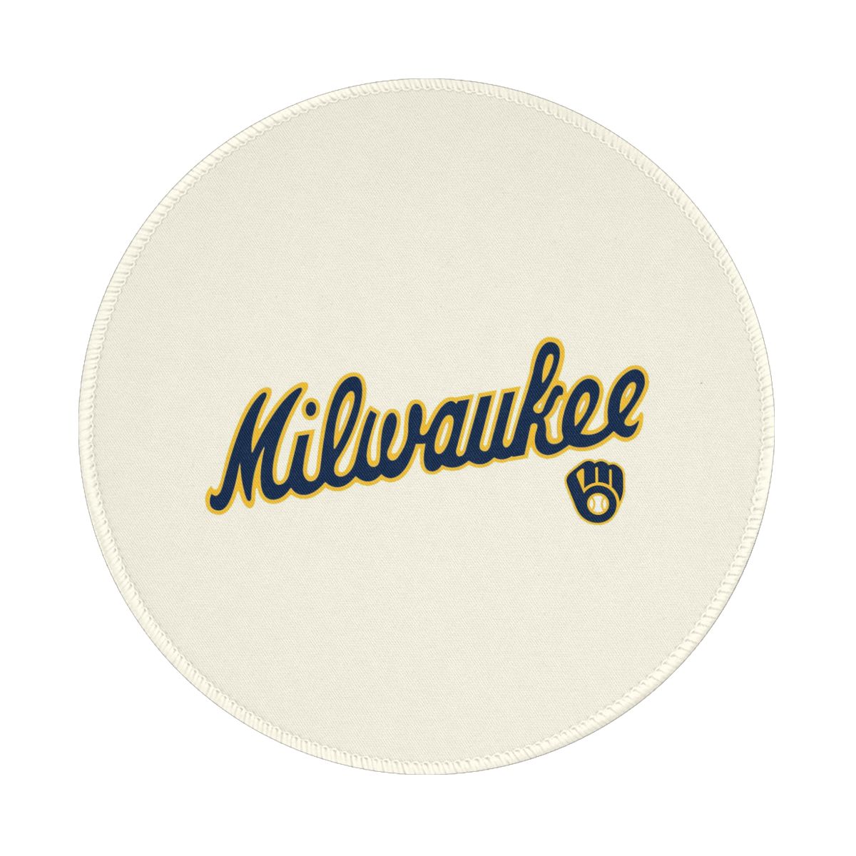 Milwaukee Brewers Yellow Non-Slip Rubber Round Mouse Pad