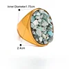 Chic Natural Stones Golden Rings