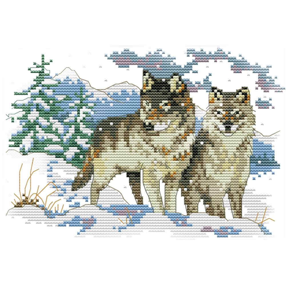 

Wolf Pup - 14CT Stamped Cross Stitch - 26x18cm, 501 Original