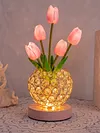 Tulip Bouquet LED Night Light USB Rechargeable Touch Dimming 3-Color