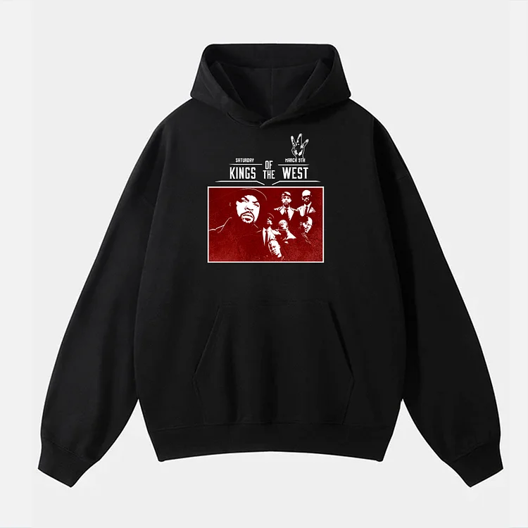 Casual Ice Cube, Kings of the West: Saturday, March 9th Graphic Oversize Hoodie