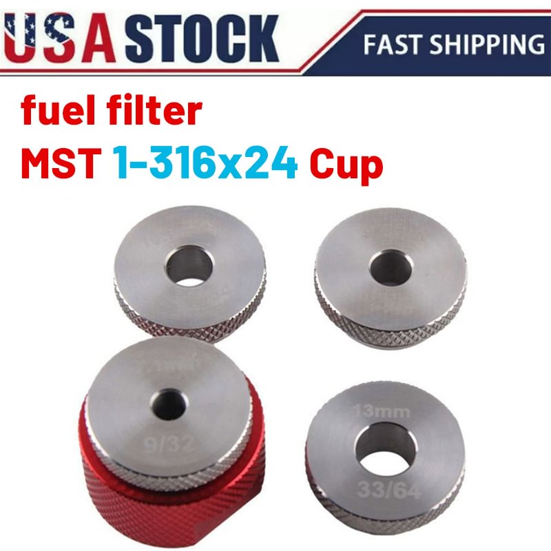 Baffle Cone Cups Guide Jig Drill Fixture Kit for Modular Solvent Trap fuel filter MST 1-3/16x24 Cup and End Cap Aluminum
