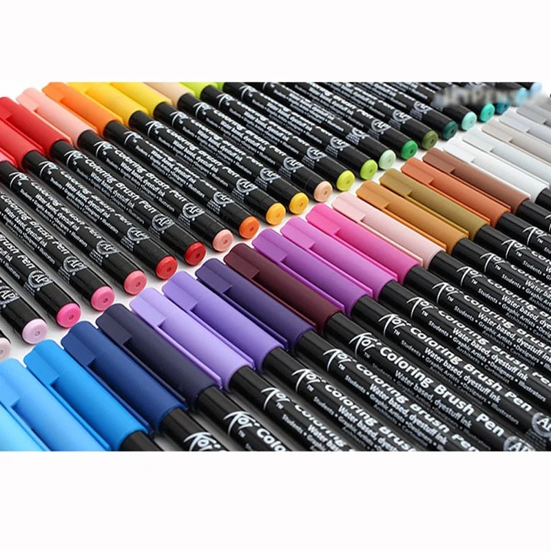 JIANWU 1pc Japan Sakura KOI Waterborne soft head Mark pen brush pen Halo dyeing Color mixing Brush letter