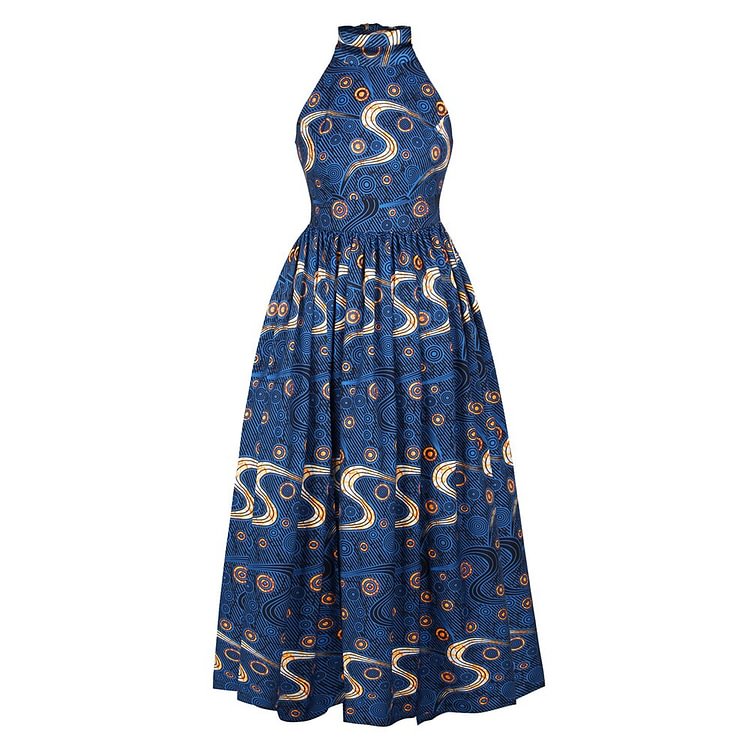 African Americans fashion QFY Plus Size Sleeveless Dress 2022 New African Clothes Ankara Dashiki Print Dress Fashion Party Dresses for Women Robe Africaine Ankara Style QueenFunky