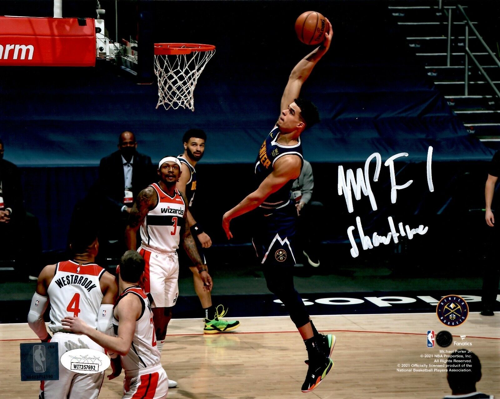 Michael Porter Jr. signed 8x10 Photo Poster painting inscribed Showtime Denver Nuggets JSA ITP