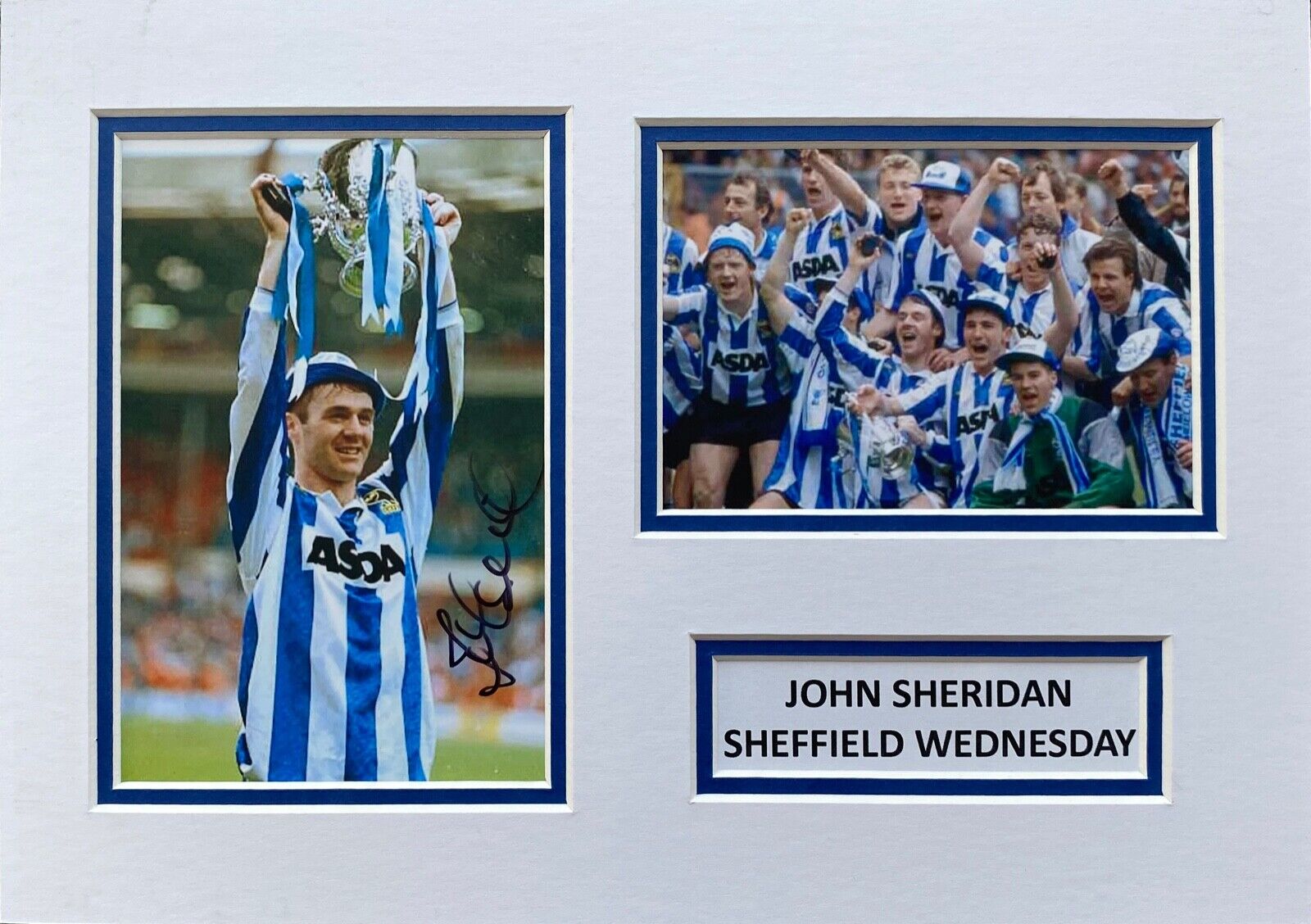 JOHN SHERIDAN HAND SIGNED A4 Photo Poster painting MOUNT DISPLAY SHEFFIELD WEDNESDAY AUTOGRAPH 2