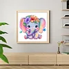 (Stamped/Counted) Elephant - 18CT Cross Stitch 20*20cm/7.87*7.87in