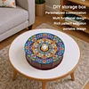 5D DIY Diamond Painting Handmade Wood Storage Box Crystal Storage Case (Mandala)