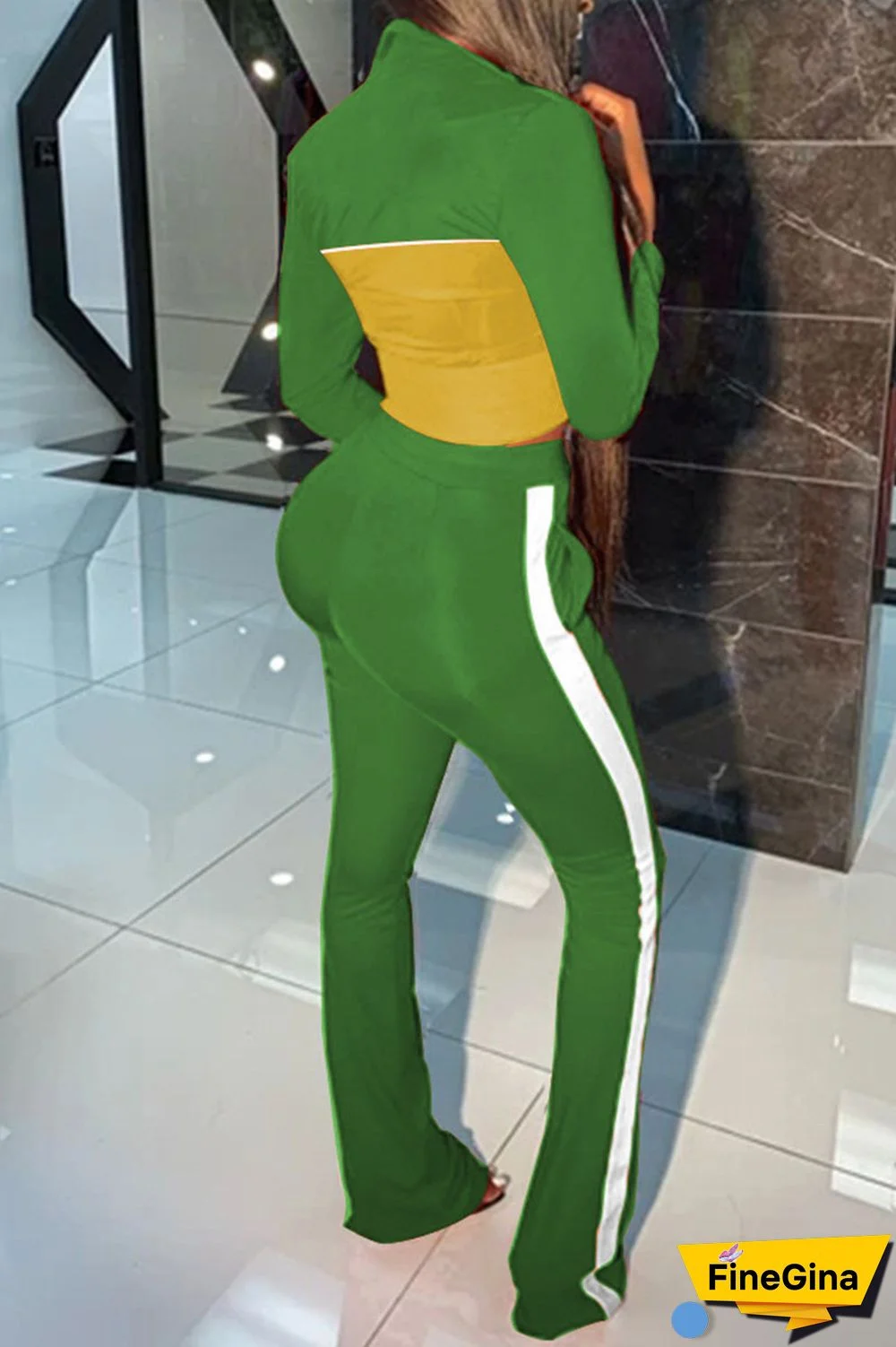 Grey Casual Sportswear Solid Patchwork Zipper Long Sleeve Two Pieces