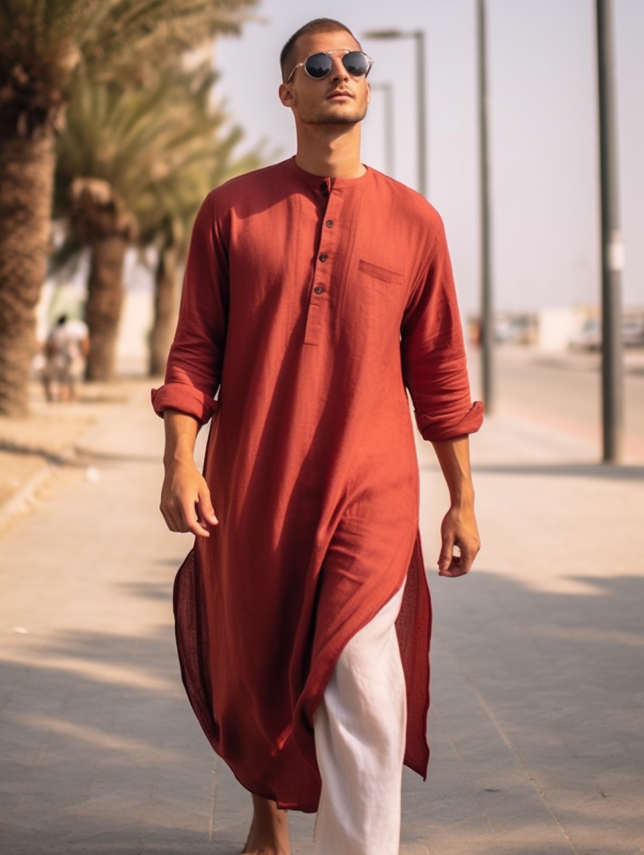 Men's Comfortable Linen Kaftan