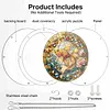 (25cm)DIY Acrylic Jigsaw Puzzle Window Hanging with Hanging Chain DIY Stained Glass Decoration Round Window Puzzle Decor for DIY Craft Project (Stained Glass Goldfish)