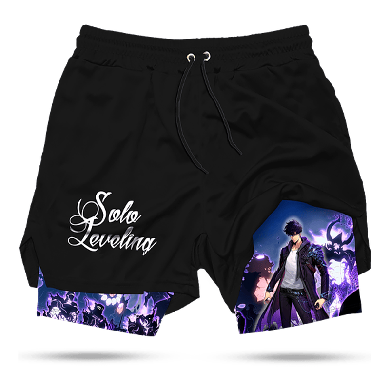Solo Leveling Printed Men's All-In-One Fitness Shorts