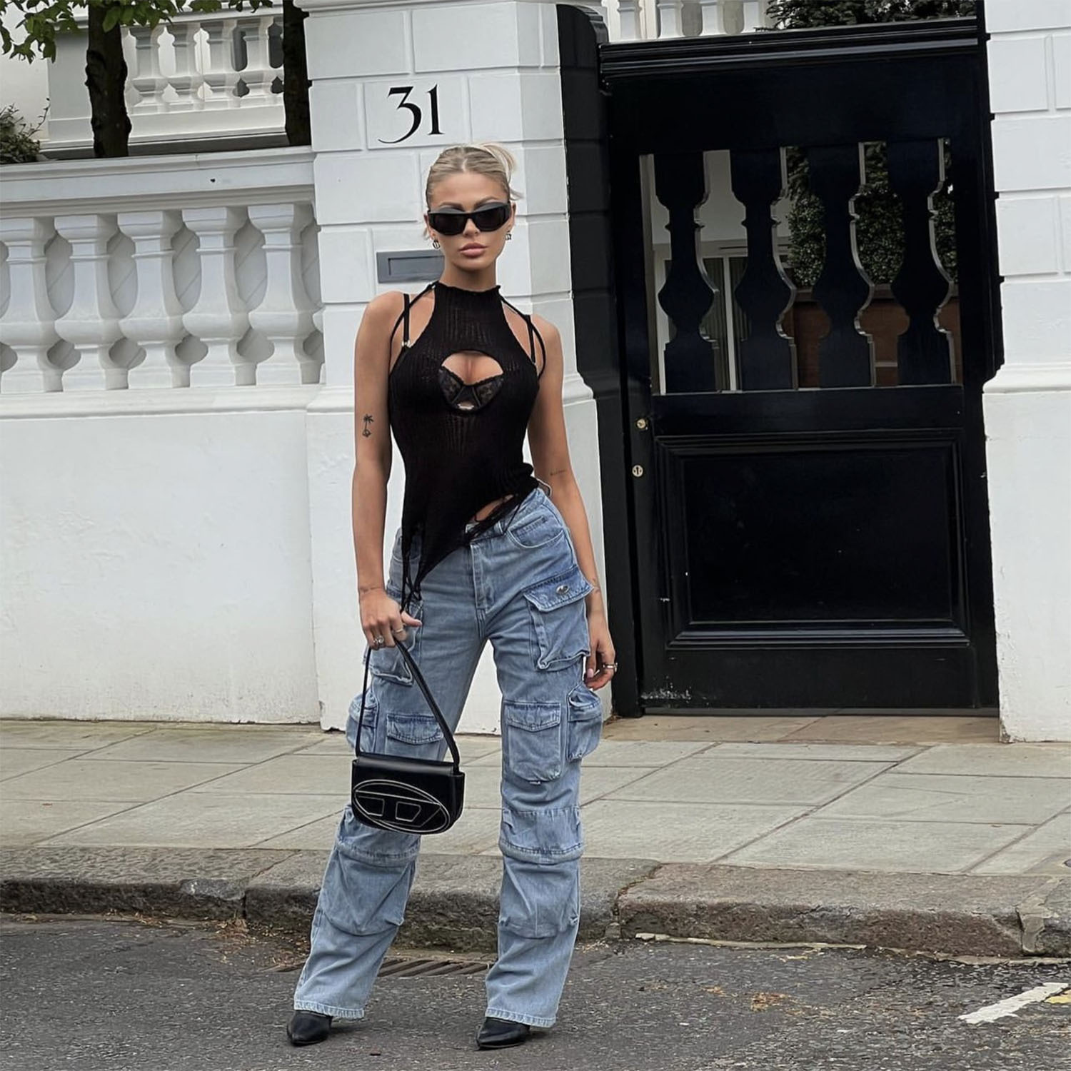 Ootddress Knit Hollow Out For Women Y2k Top Vest Sleeveless Fashion Summer 2025 Knitwear Pullover Crop tops Female Backless Tank Top