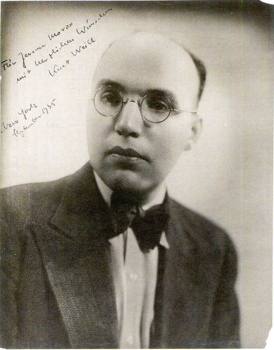 KURT WEILL Signed Photo Poster paintinggraph - German / Jewish Composer - preprint