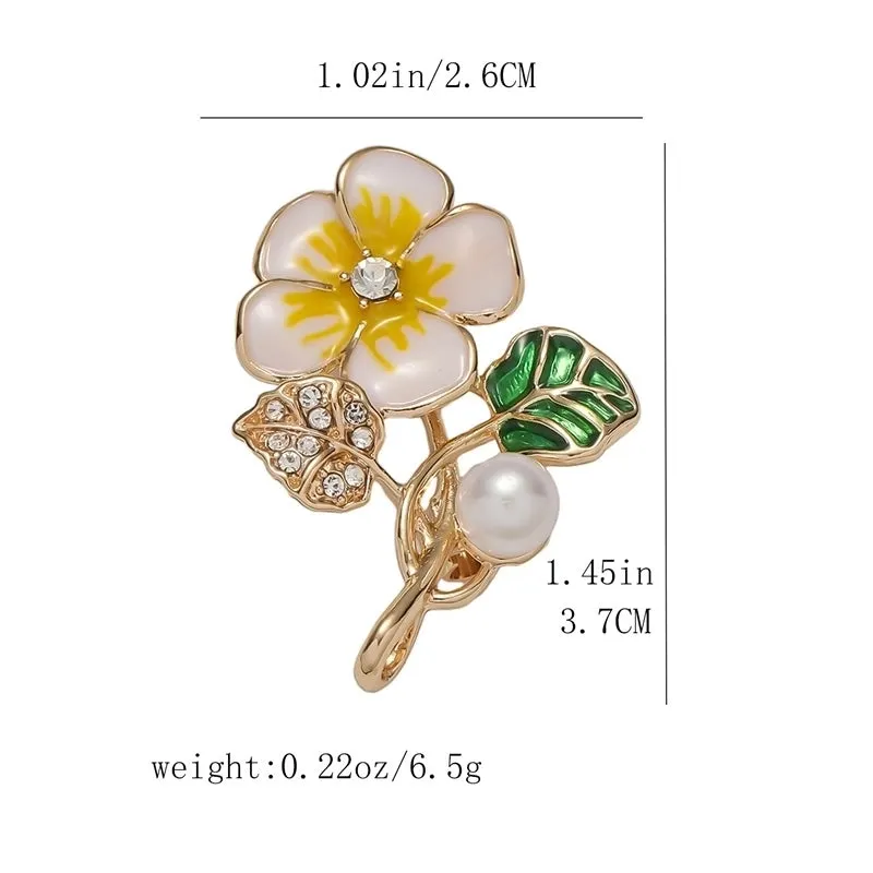 Buy Personality Fashion Queen Crown Brooch Pins Crystal Elegant Flower Brooch For Women Girls Online