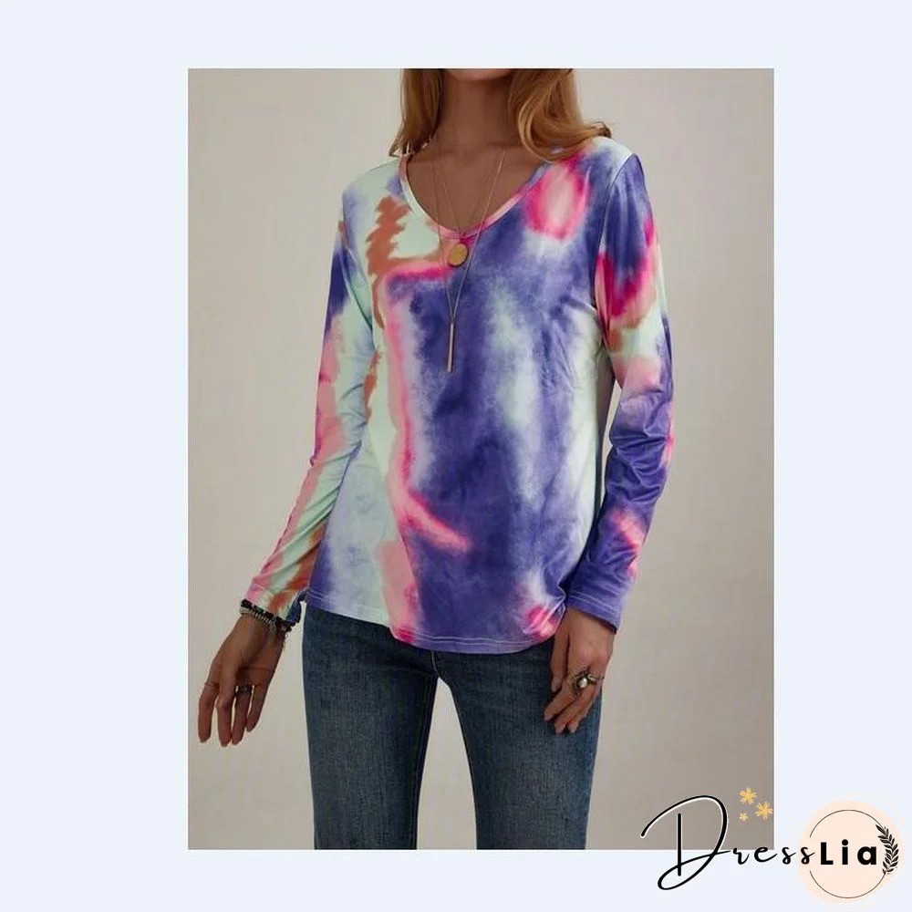 Daily V Neck Long Sleeve Shirt