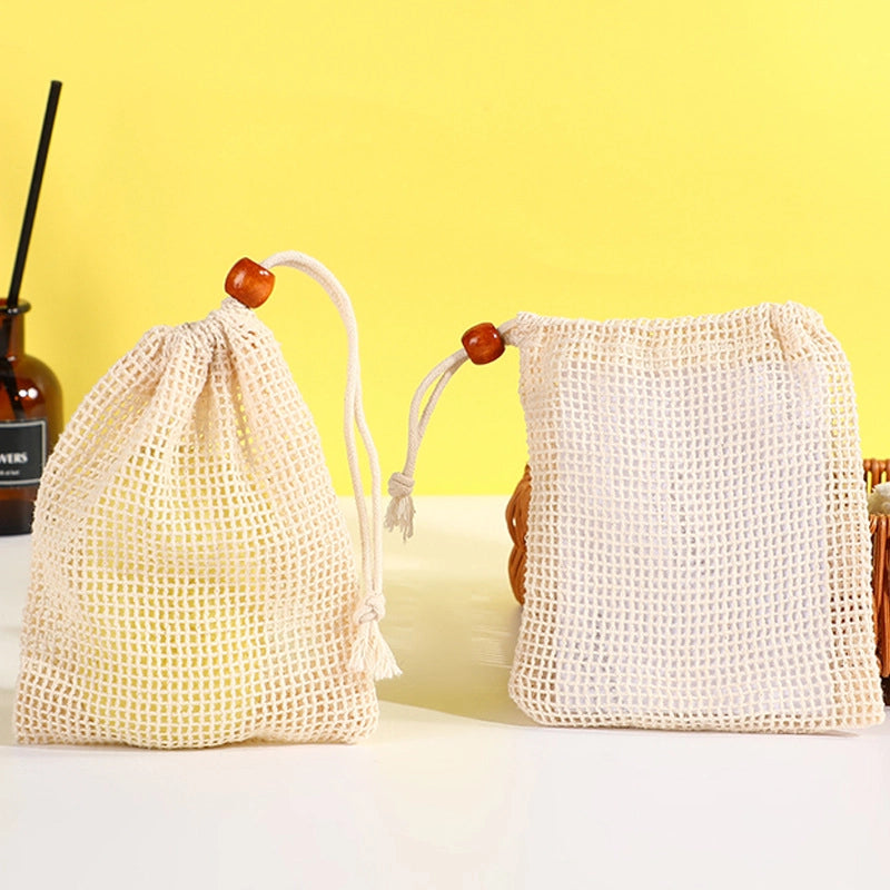 Minimalist Solid Color Cotton And Linen Soap Foam Net