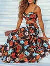Floral Printed Hawaii Style Two-Piece Suits
