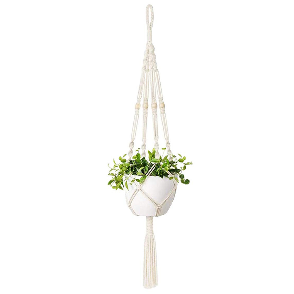 

Diy Woven Cotton Rope Flowerpot Net Bag Sling Hanging Basket, 501 Original