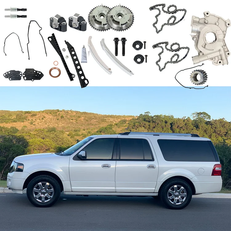 SEBLAFF Timing Chain Kit & Cam Phaser & Selenoid Oil Pump Replacement for 2004-2010 F150 F250 F350 Expedition Navigator TK4173VVT 5L3Z-6268-A